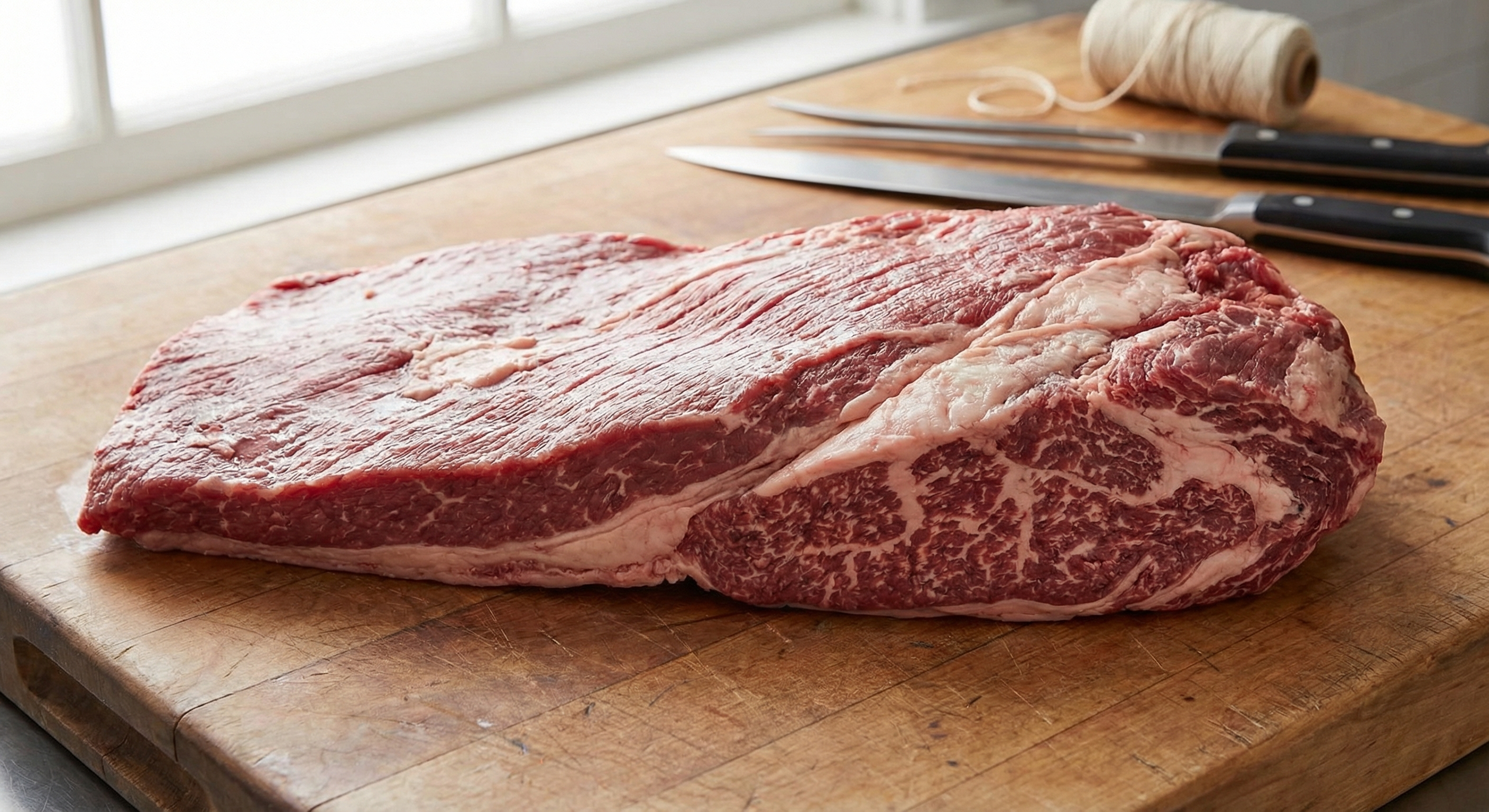 Smoked brisket with perfect bark and smoke ring